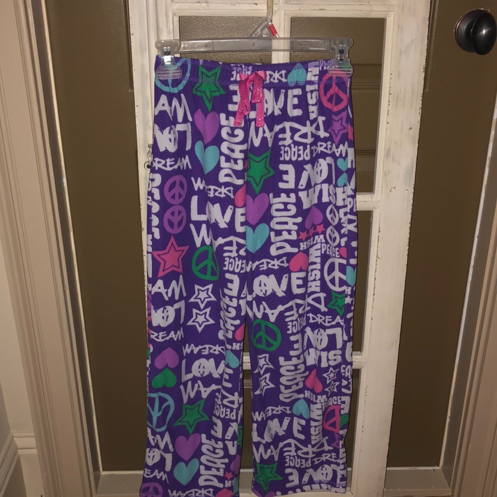Xhilaration Girl’s Purple Peace Pajama Pants Size L